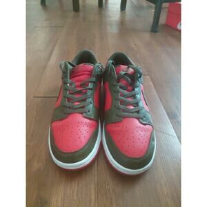 Size 11.5 - Nike Dunk Low Cargo Khaki Mystic Red